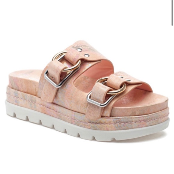 J/SLIDES Shoes - NWT J/SLIDES BAHA Dusty Pink Ariel Leather Sandal